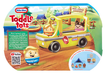 Little tikes Toddle Tots Camp Toddle Bus - Toddle Playset, Includes Bus & 3 Character Figures for Pretend Play, Toy and Present for Toddlers and Kids