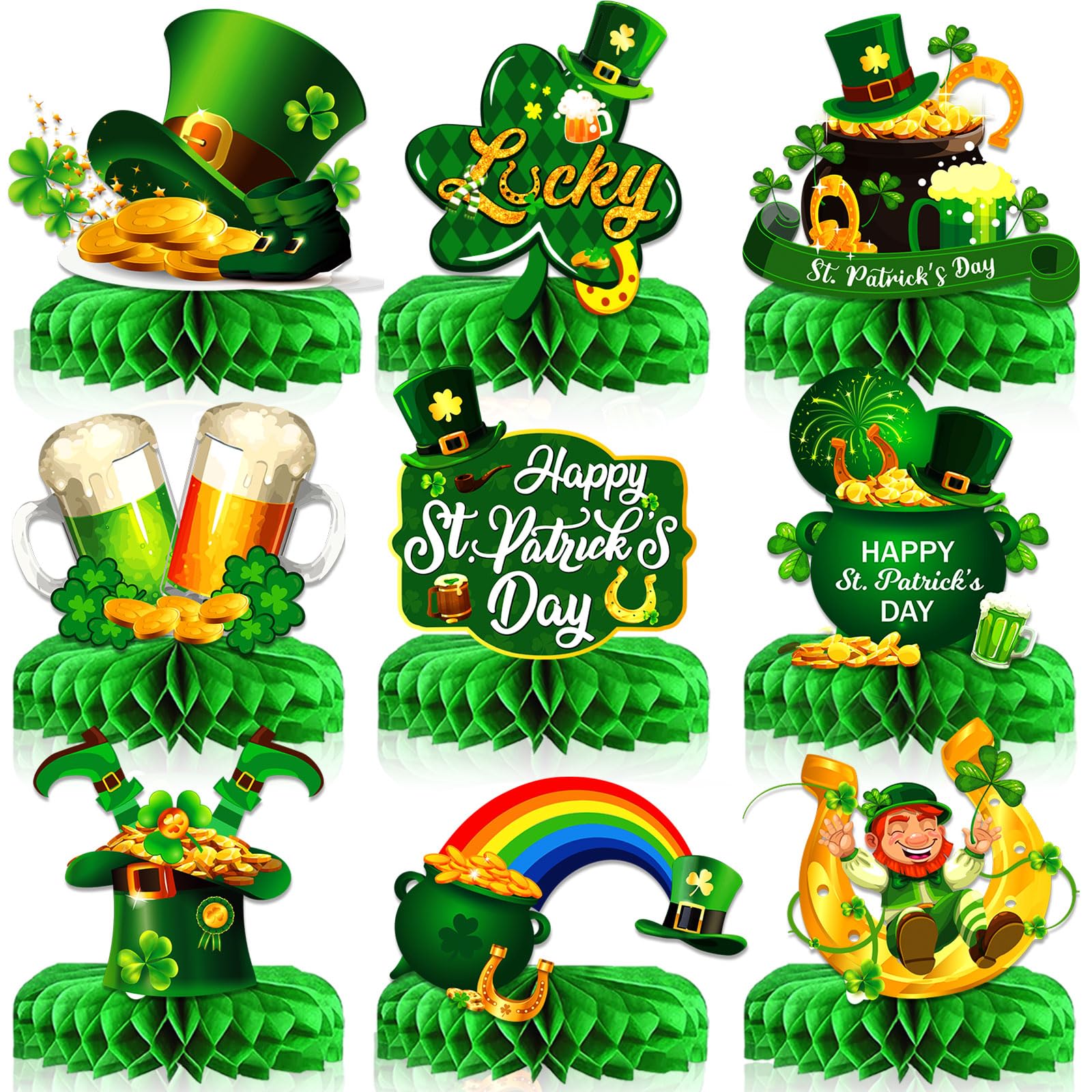TTDQ 9Pcs St Patricks Day Table Centerpiece St Patricks Day Decorations St Patricks Day Table Decorations St Patricks Day Centerpiece for St Patrick'