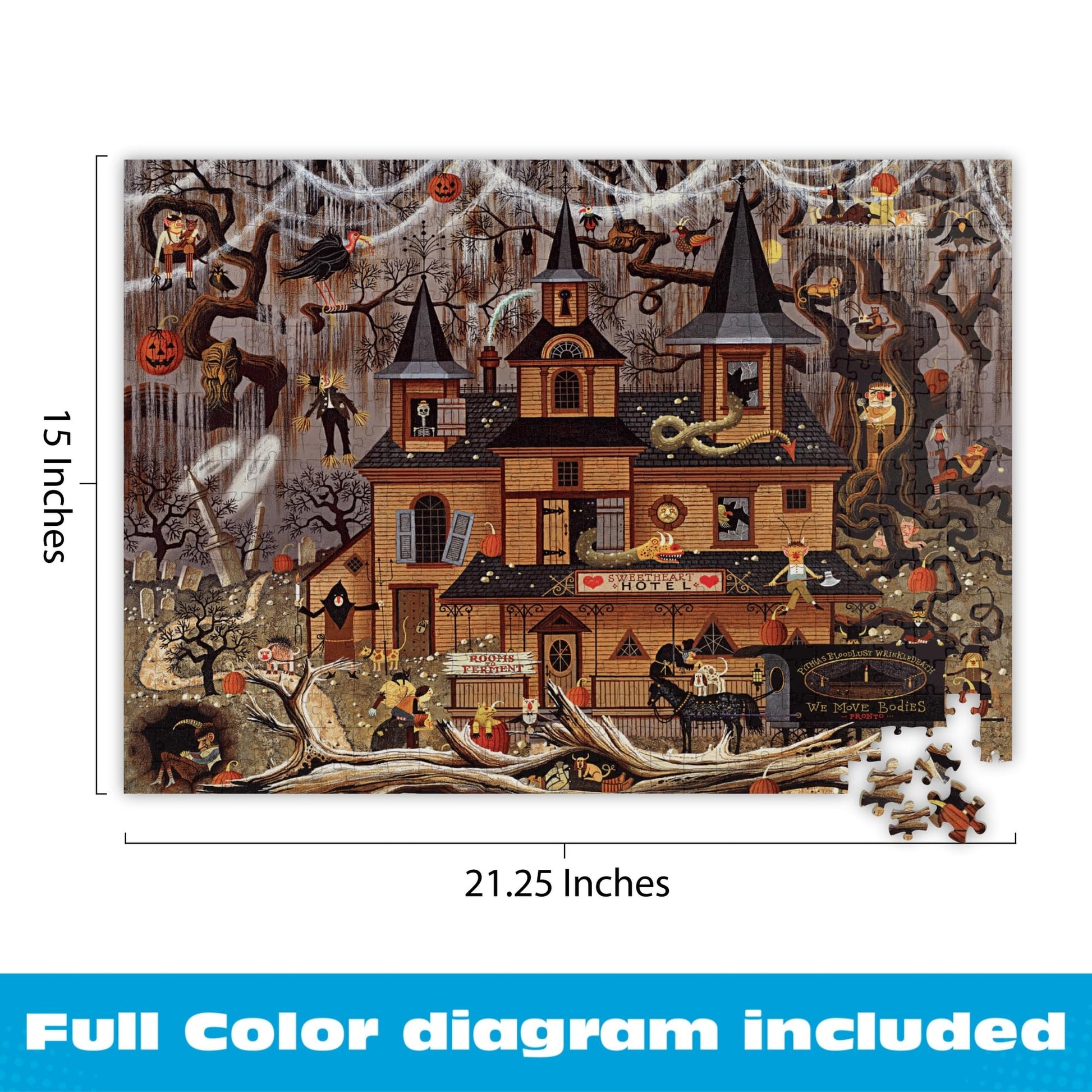 Buffalo Games - Charles Wysocki Trick or Treat Hotel - 500 Piece Puzzle