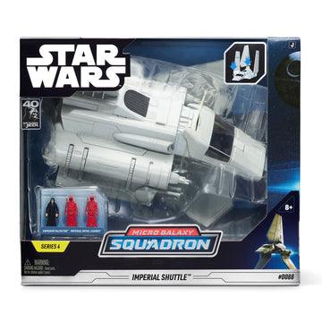 Star Wars Micro Galaxy Squadron Imperial Shuttle - 7-Inch Starship Class Vehicle with Three 1-Inch Micro Figure Accessories