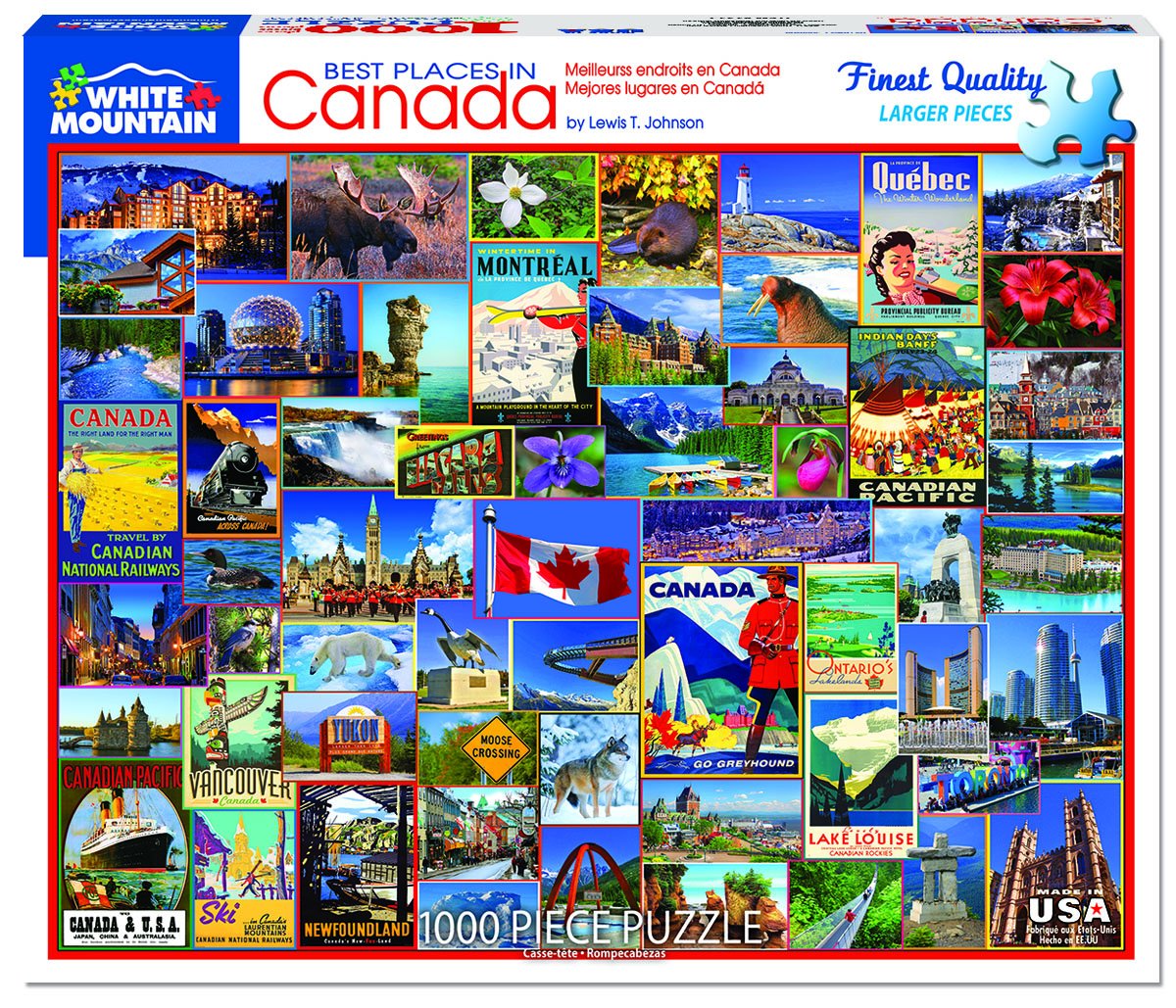 White Mountain 1000 Piece Jigsaw Puzzle, Best Places in Canada