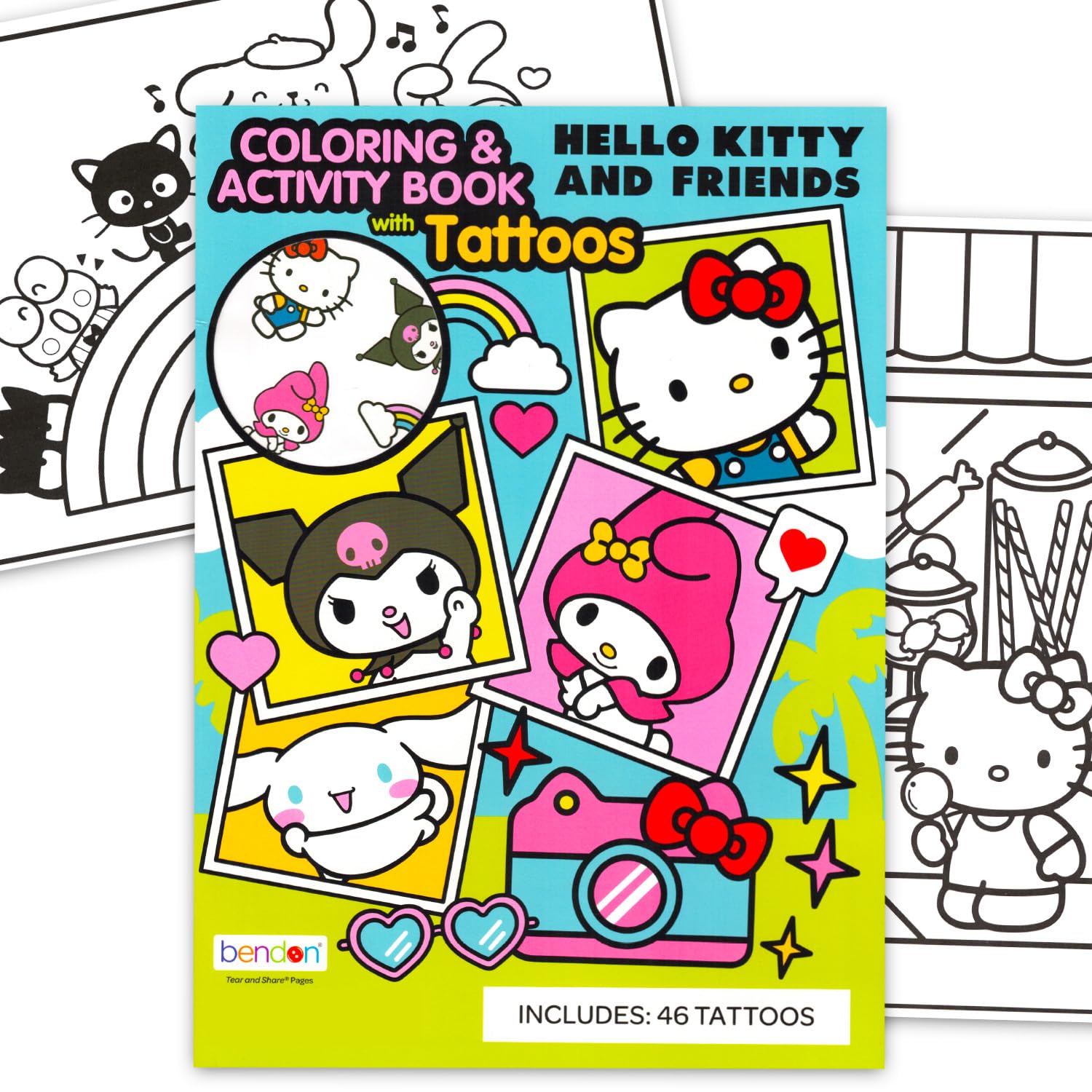 Hello Kitty and Friends Coloring Book with Tattoos for Kids 3-5 4-8 - Coloring Pages, Activities, Games | My Melody, Kuromi, Cinnamoroll | Hello Kitty