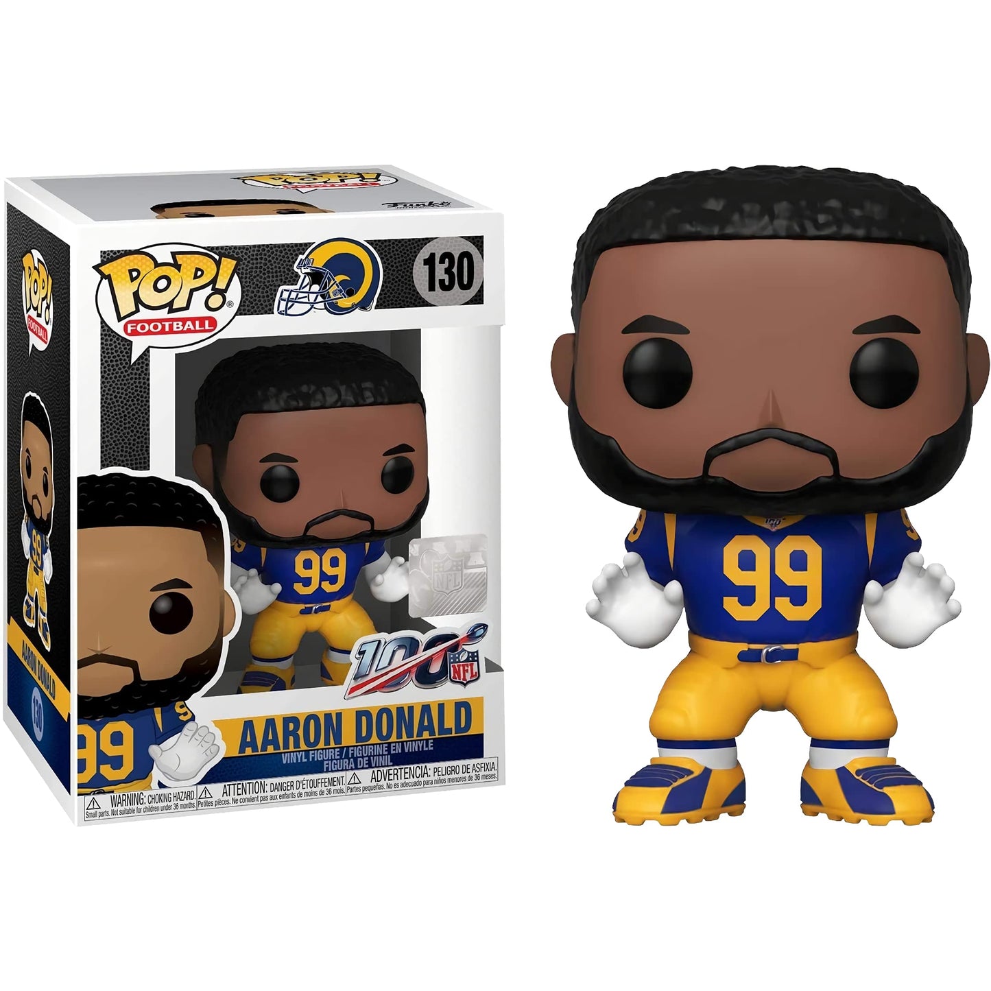 A a r o n Dona l d [R a m s ]: Fun ko P o p ! Football Vinyl Figurine Bundle with 1 Compatible 'ToysDiva' Graphic Protector (130-42876 - B)