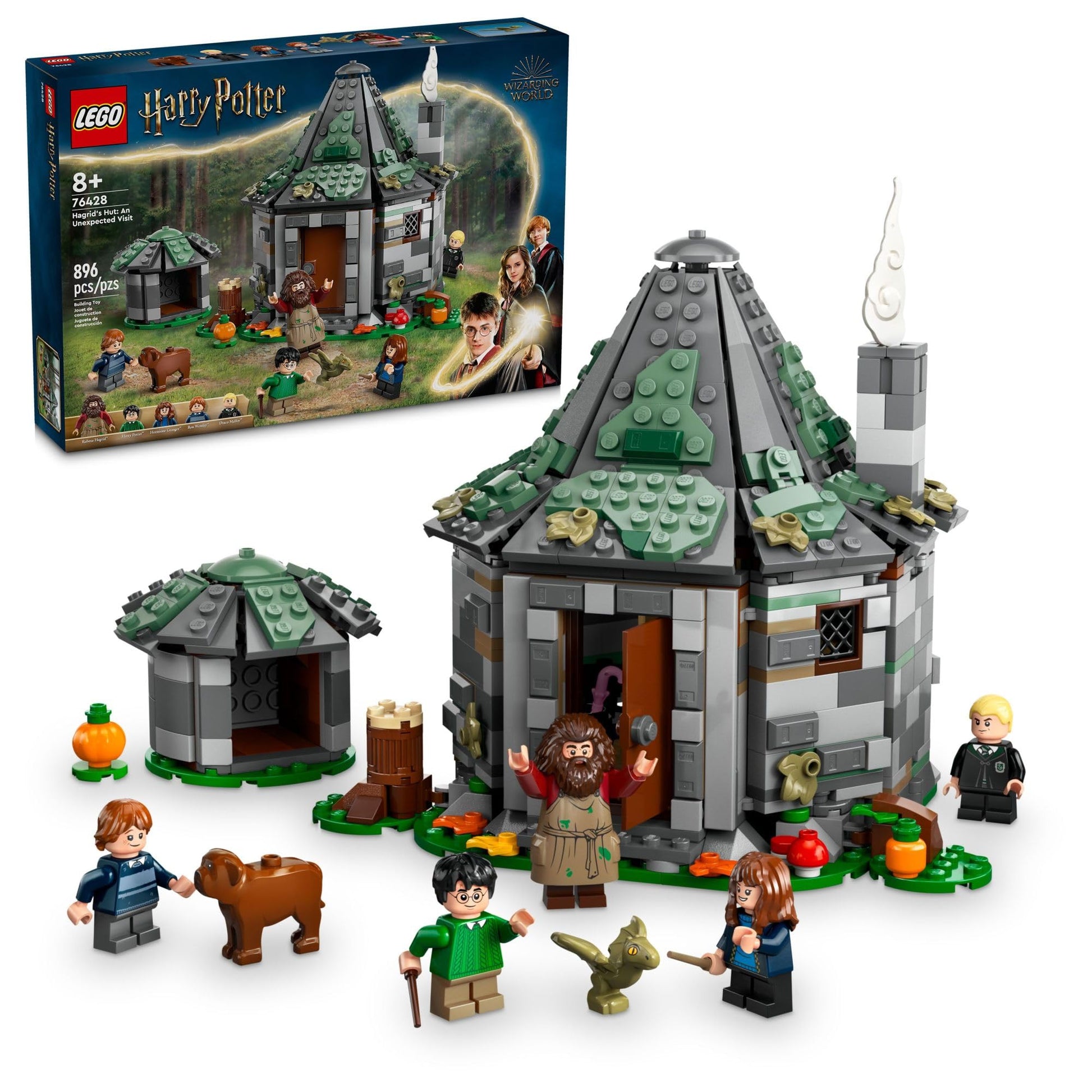 LEGO Harry Potter Hagrid's Hut: an Unexpected Visit - Harry Potter Toy for Boys & Girls Ages 8+ - Kids Building Toys W/Buildable House, 7 Minifigures