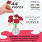 BePuzzled | Roses in Vase Original 3D Crystal Puzzle, Ages 12 and Up, Red