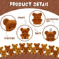 Deekin 36 Pcs Mini Flocked Bear Cute Miniature Stuffed Plush Bear Bulk 1'' Tiny Animal Baby Shower Decoration Birthday Party Favor Small Bag Charm