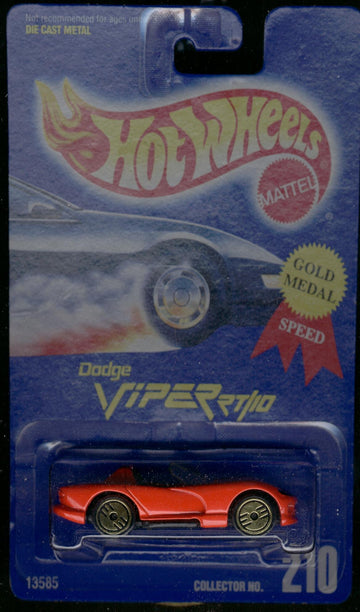 Hot Wheels Gold Metal Hots Dodge Viper RT/10 #210, Red
