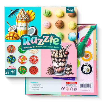 Point Games Razzie Board Game - Fast-Paced Ice Cream Recipe Matching Game - Family Fun for 2-4 Players, Ages 4+