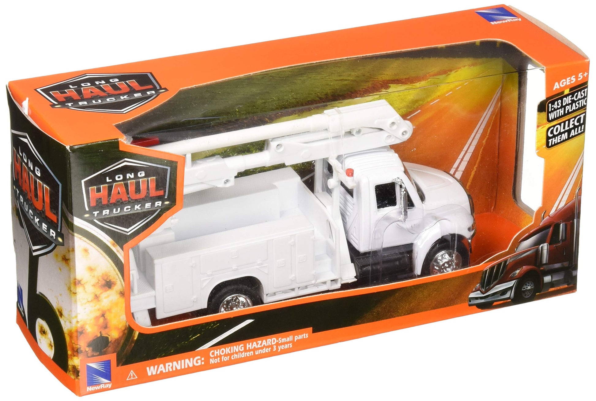 International 4200 Line Maintenance Service Truck White Long Haul Trucker Series 1/43 Diecast Model by New Ray