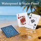 Playing Cards 4 Pack, Plastic Playing Cards Waterproof, Deck of Cards Bulk, Large Print Playing Card for Seniors Adults,Premium Poker Cards Set