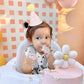 BASCT Daisy 1st Birthday Hat - Daisy First Birthday Decorations, Boho Daisy 1st Birth day Crown, Groovy One Bday Decor, Pink Plaid Groovy Daisy Bday