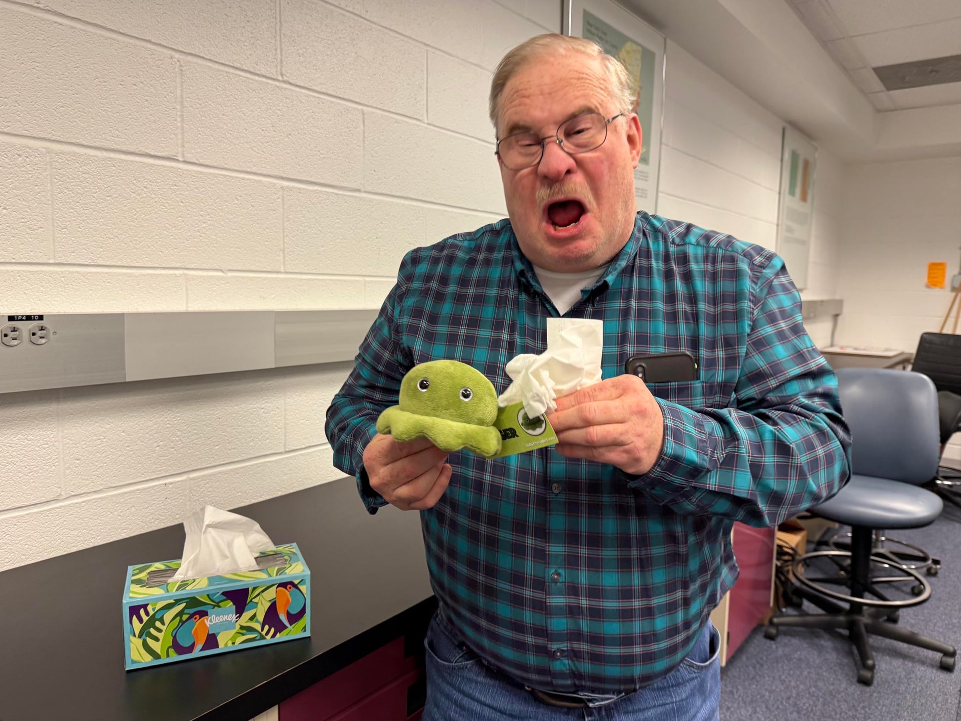 GIANT MICROBES Booger Plush -Learn About Your Sinuses with This Humorous Gift for Scientists, ENTs, and Anyone with a Healthy Sense of Humor