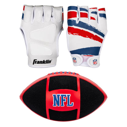 Franklin Sports NFL Sticky Fingers Football + Glove Set