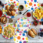 40 Pcs Happy Birthday Paper Plates and Napkins Sets - Polka Dots Bday Party Supplies Tableware, Disposable Colorful Dinner Plates Napkins Kit