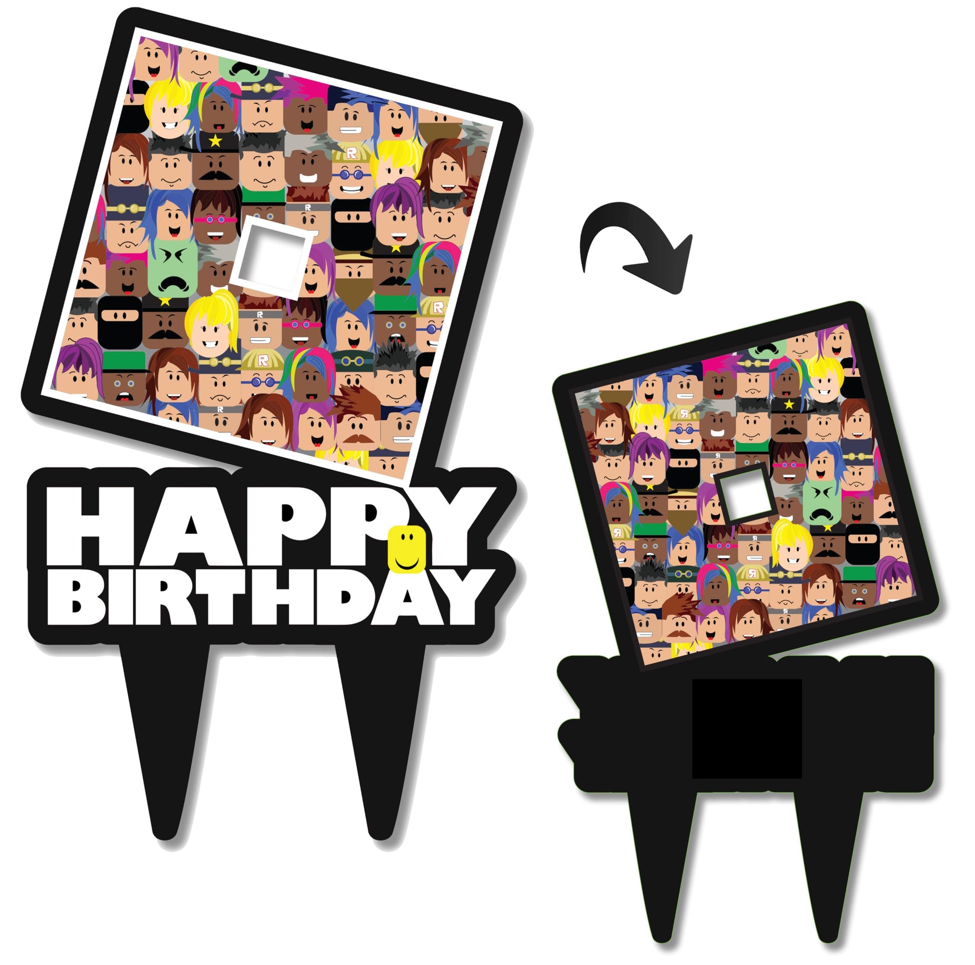 Blox Gamer Birthday Cake Topper Party Decor