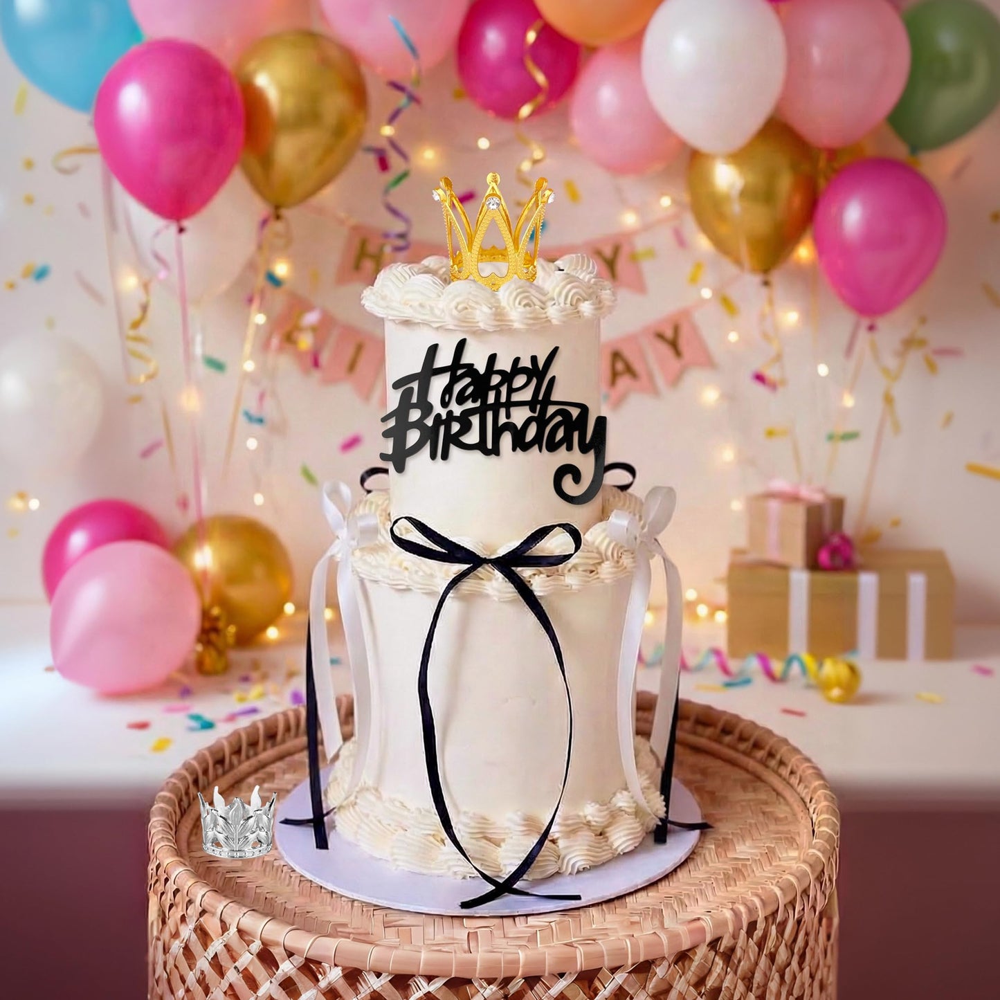 30 PCS Crown Cake Topper Cake Decorations for Women Princess Cake Decoration Tiara Cake Topper Birthday Princess Cake Topper Mini Crown Cake Topper