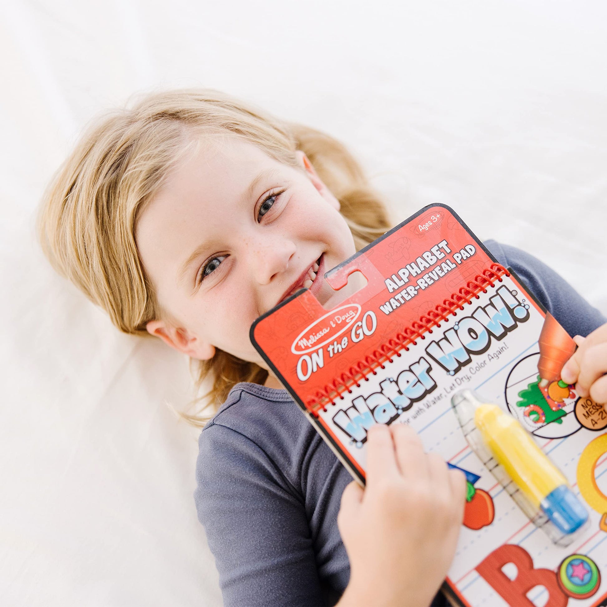 Melissa & Doug On The Go Water Wow! Reusable Water-Reveal Activity Pads,3-pk, Colors, Numbers, Alphabet