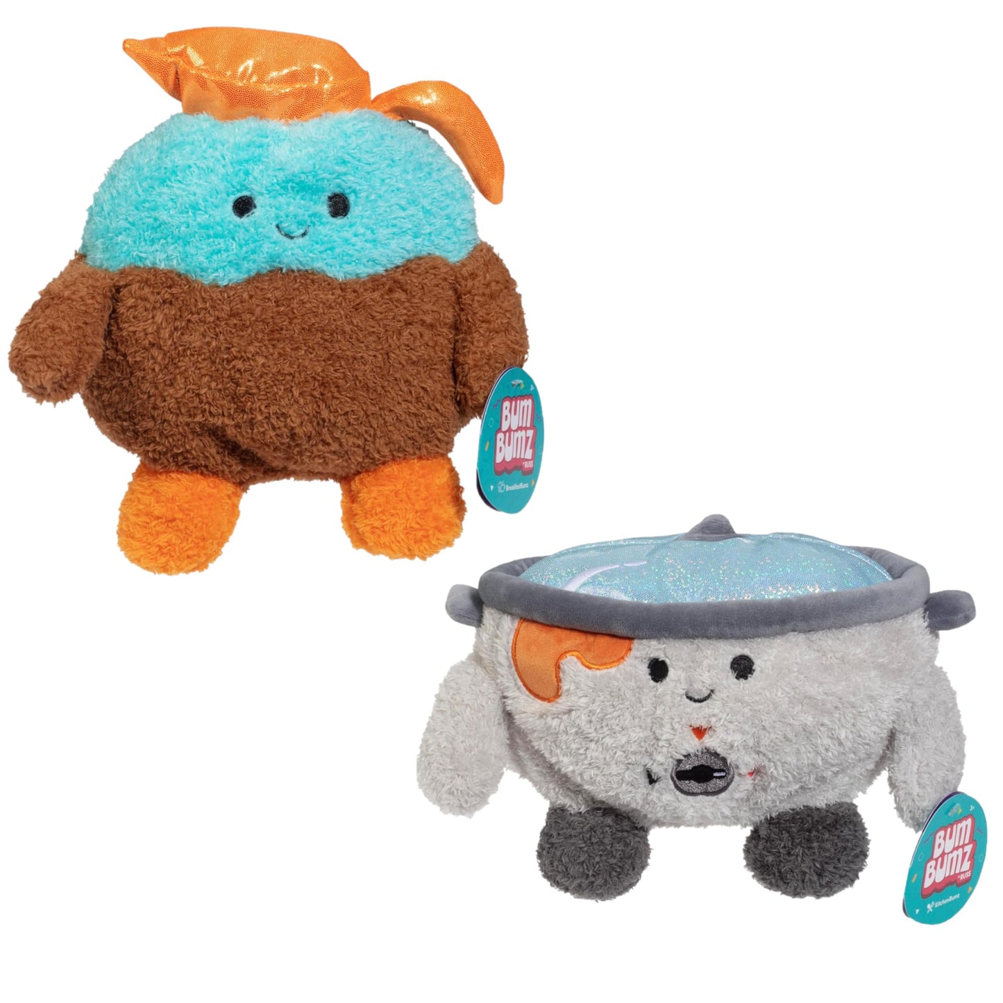 BumBumz Large 6 Pack Weighted Sensory Plush Set 7.5 Inch - Official Licensed Collectible Soft Fuzzy Emotional Support Stuffed Animals - Anxiety Relief