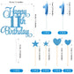 Lecferrarc 11th Birthday Cake Decorations, 11th Birthday Candles Cake Numeral Candles and Glitter Happy 11th Birthday Cake Toppers Set for Birthday