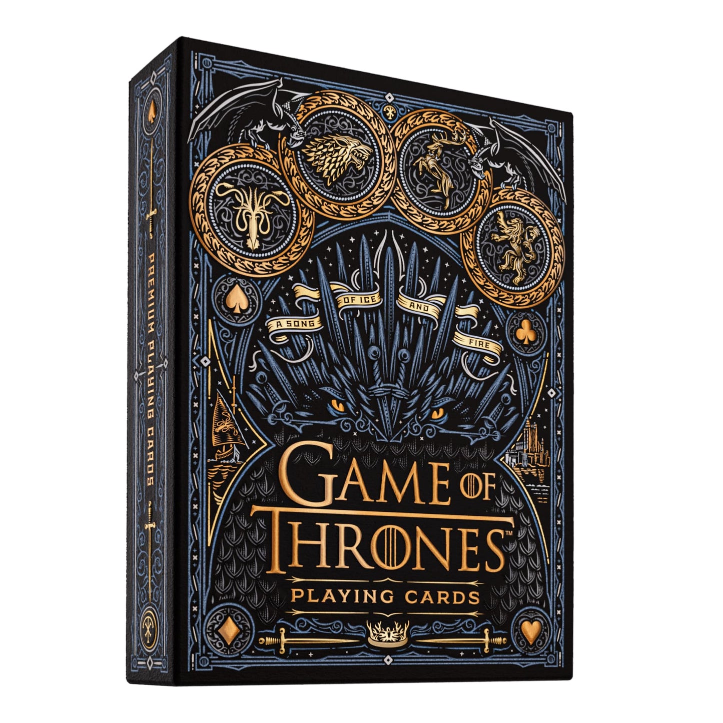theory11 Game of Thrones Premium Playing Cards, Poker Size Standard Index, Black