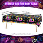 1 Pack Let's Glow Tablecloth- Neon Party Table Cover, Disposable Plastic Rectangle Glow in the Dark Tables Cloth for Neon Black Light Glow Party