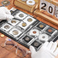 36 Pockets Coin Capsule Holder Album - 2.3x2.2 inches Coin Collecting Book with 6 Pages, Collection Album Sleeves for Square, Round Coin Snap Holders