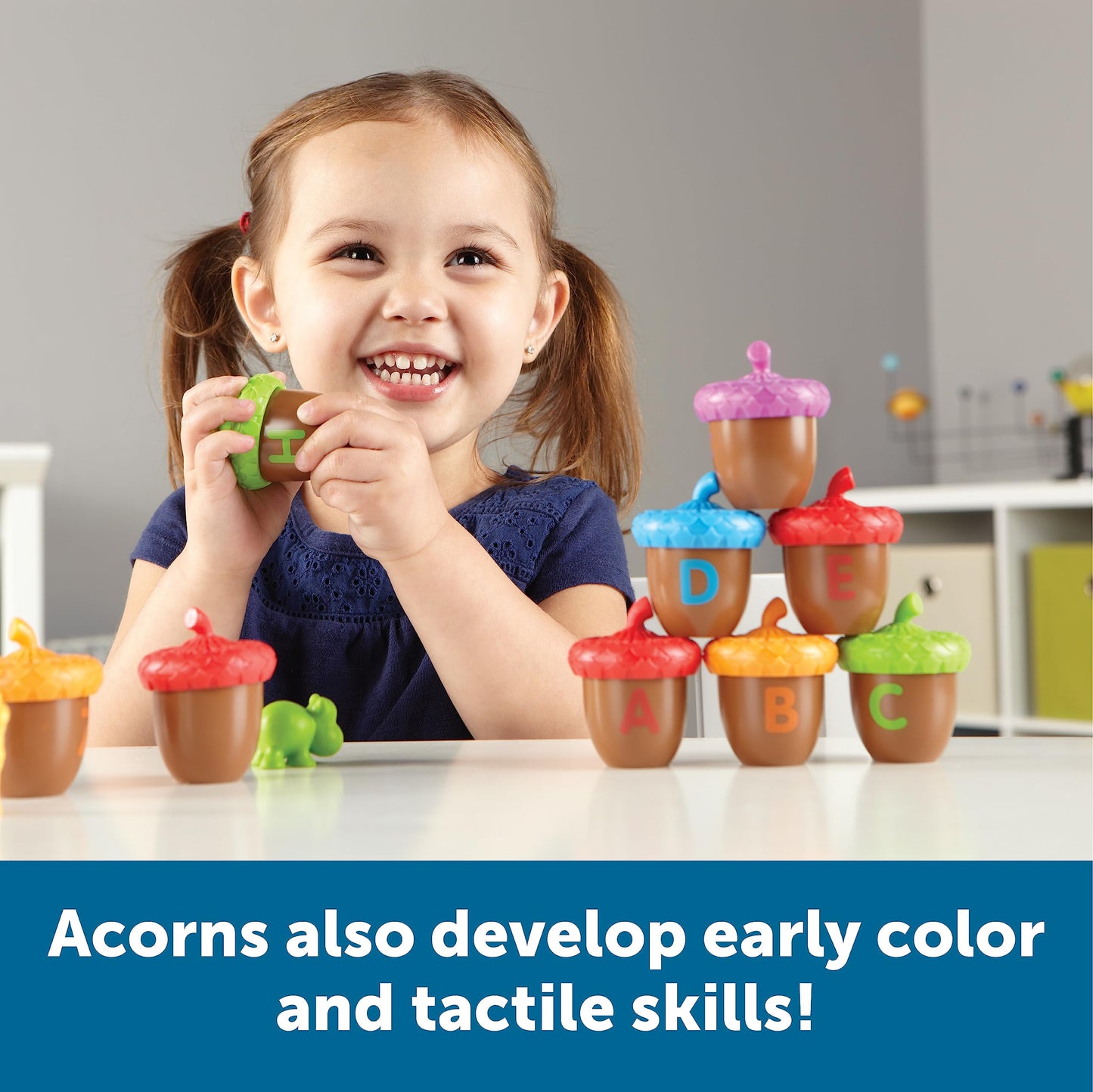 Learning Resources Alphabet Acorns Activity Set - ABC Puzzle, Preschool Learning Activities, Speech Therapy Materials, Manipulatives for Preschoolers