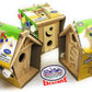 Matty's Toy Stop Paint Your Own Small Wooden Birdhouses (Includes Paints & Brushes) Gift Set Bundle - 3 Pack