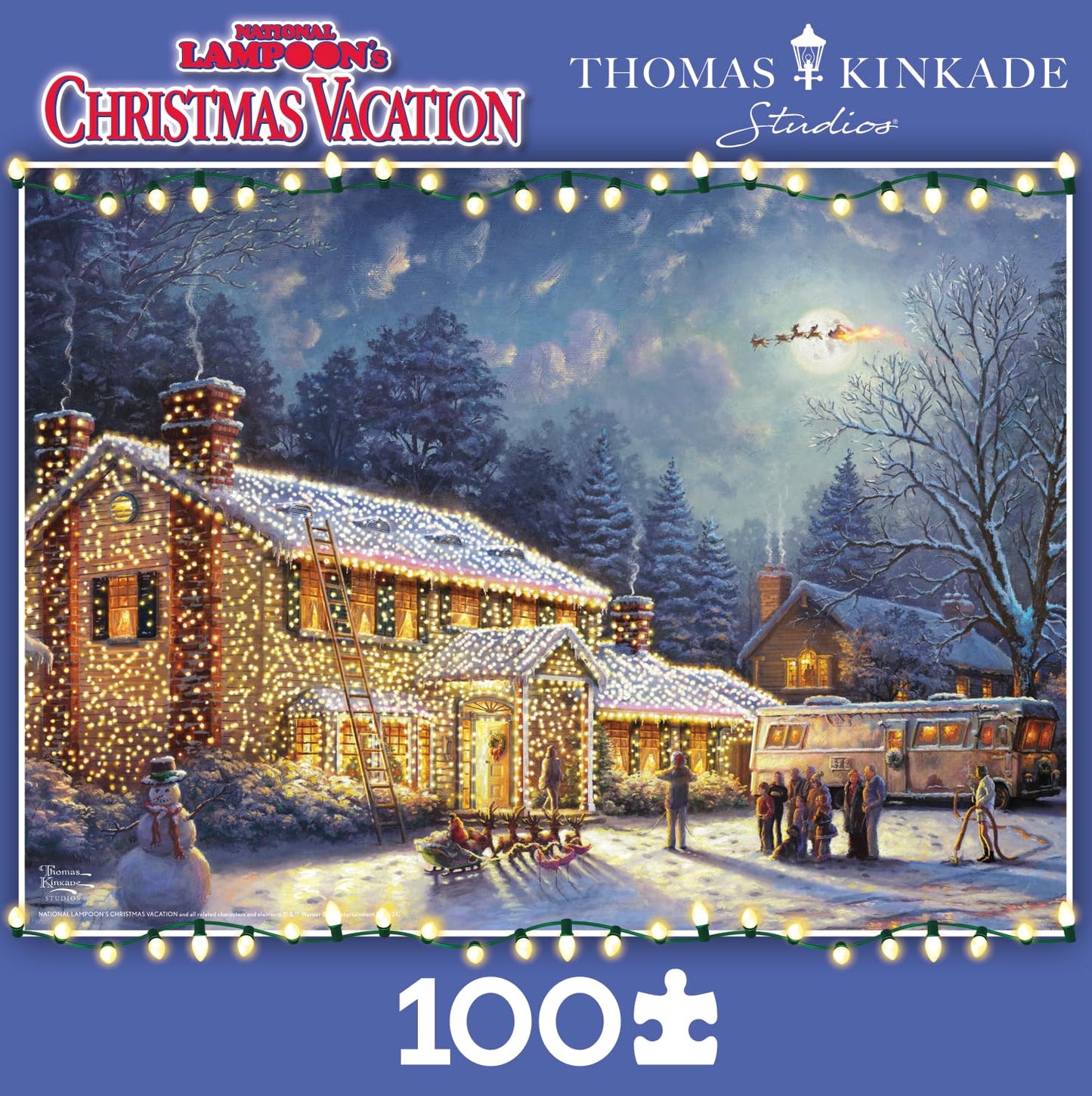 Thomas Kinkade National Lampoon's Christmas Vacation 100 Piece Puzzle
