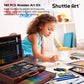 Shuttle Art 149 Piece Deluxe Art Set, Art Supplies in Wooden Case, Painting Drawing Art Kit with Crayons Colored Pencils Oil Pastels Watercolor Cakes
