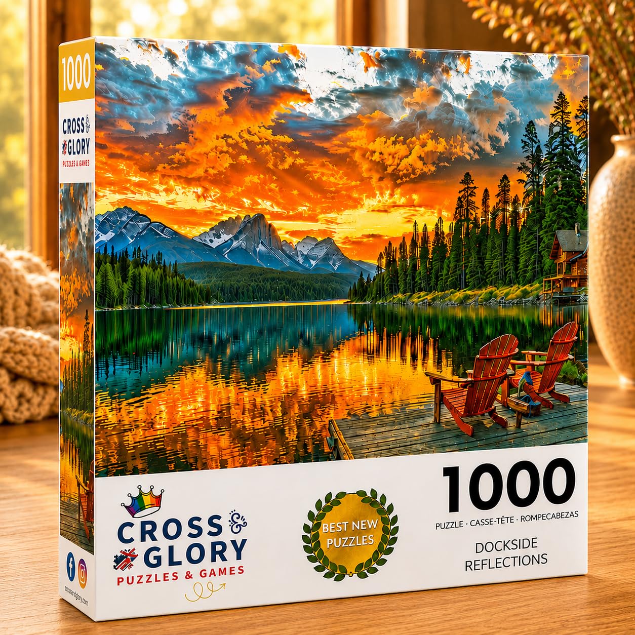 Cross & Glory | 1000 Piece Jigsaw Puzzles for Adults | Dockside Reflections