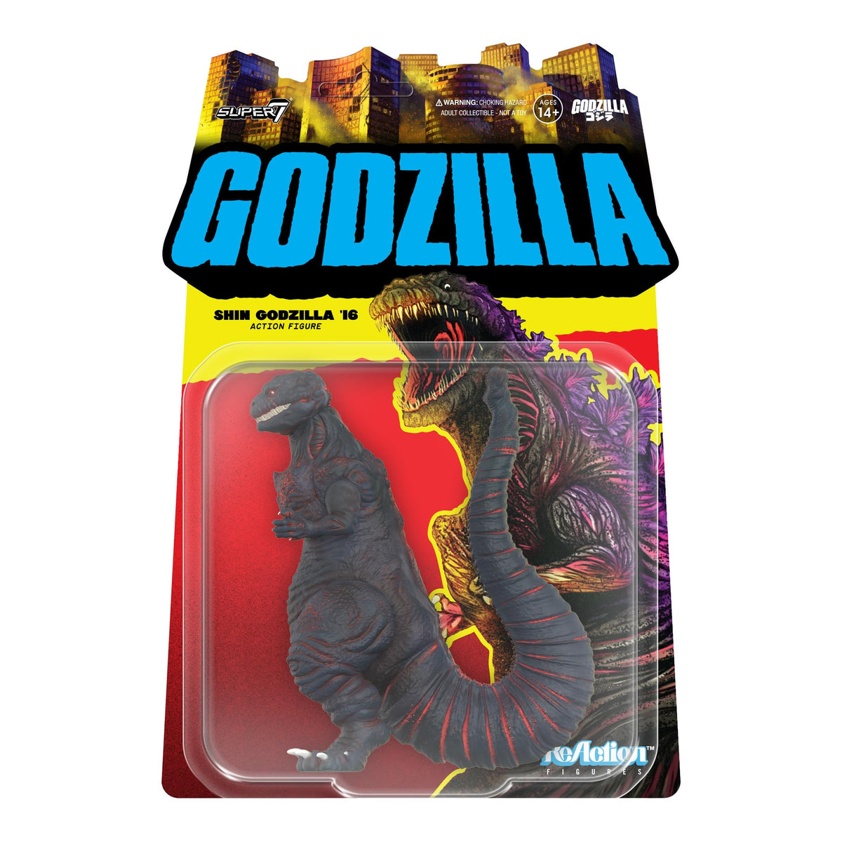 Super7 Reaction Figure Toho Shin Godzilla '16-3.75" Toho Godzilla Action Figure - Classic Monster Movie Collectibles and Retro Toys