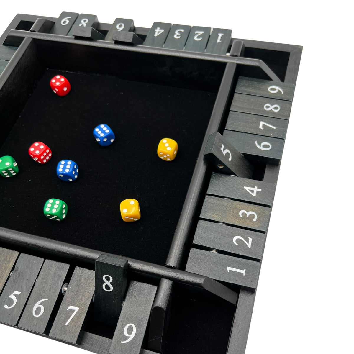 University Games Board Game Shut-The-Box 4 Way Play Multi, 14"