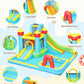 Inflatable Water Slide Bounce House for Kids, 11-in-1 Blow Up Water Park with Long Slide,Basketball Hoop,Splash Pool,Deep Pool, Water Play Center
