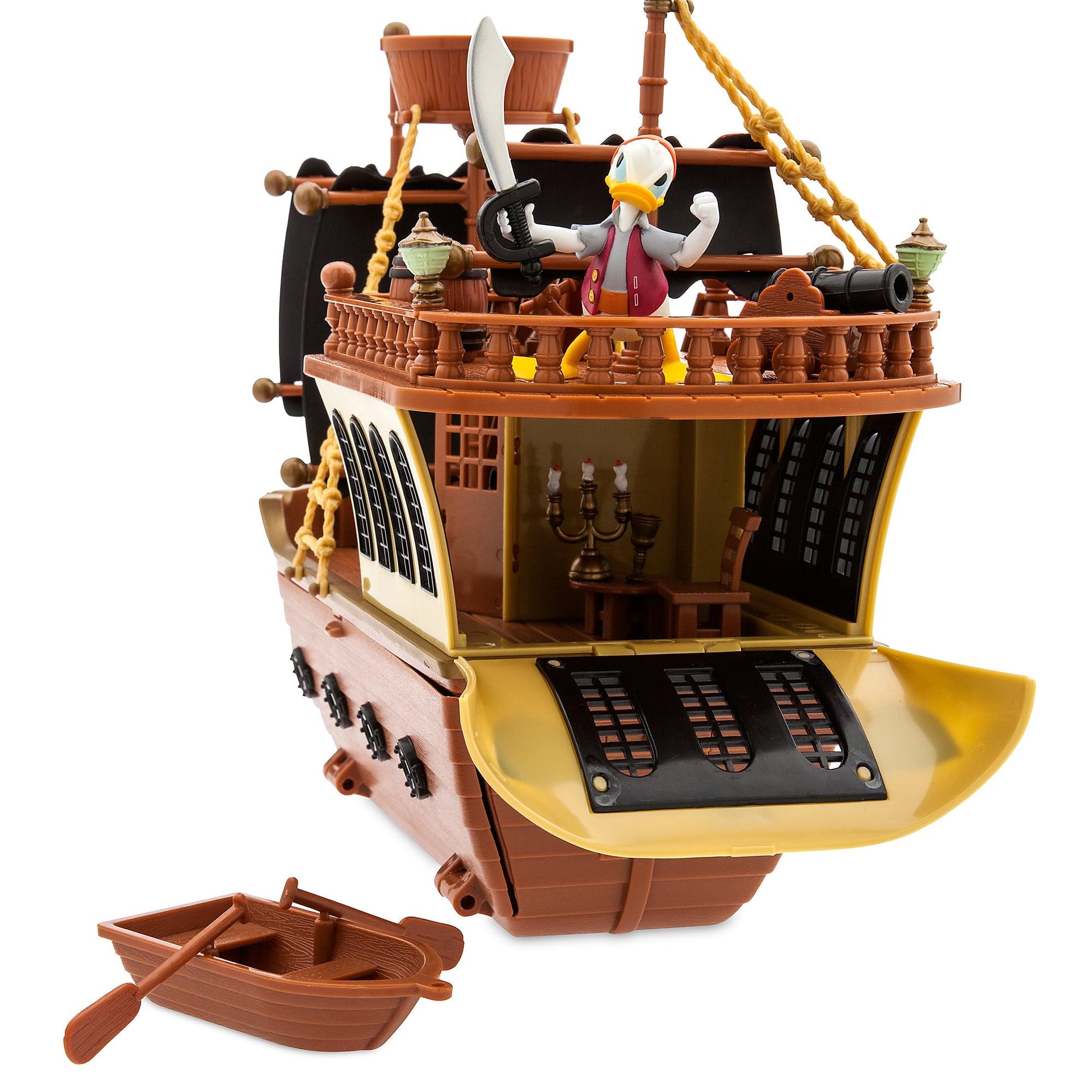 Disney Store Official Mickey Mouse and Friends Pirate Ship Play Set, Pirates of The Caribbean Theme, Mickey Mouse Toys for Toddlers and Kids
