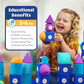 Blockaroo Magnetic Foam Building Blocks - 10-Piece Airplane, Bath Toys for Toddlers, Preschool Toys, Bathtub Toys, Sensory Toys, Blocks for Toddlers