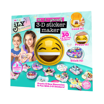 ACTIVITY KINGS ILY DIY 3D Sticker Maker - Arts & Crafts Kit for Kids Ages 6+ | Makes 30 Custom Stickers Fun & Creative Toy Gift for Boys & Girls