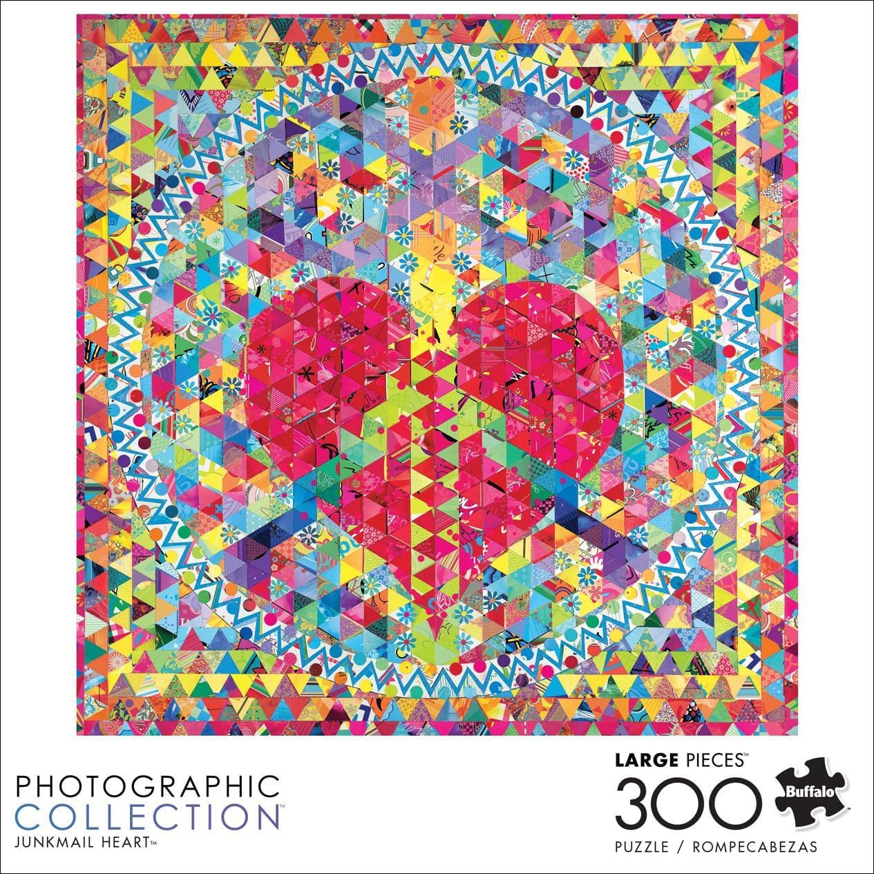 Buffalo Games - Sandhi Schimmel Gold - Junkmail Heart - 300 Piece Jigsaw Puzzle for Adults Ages 14 and Up -- Precision-Cut Pieces, Beautiful Artwork