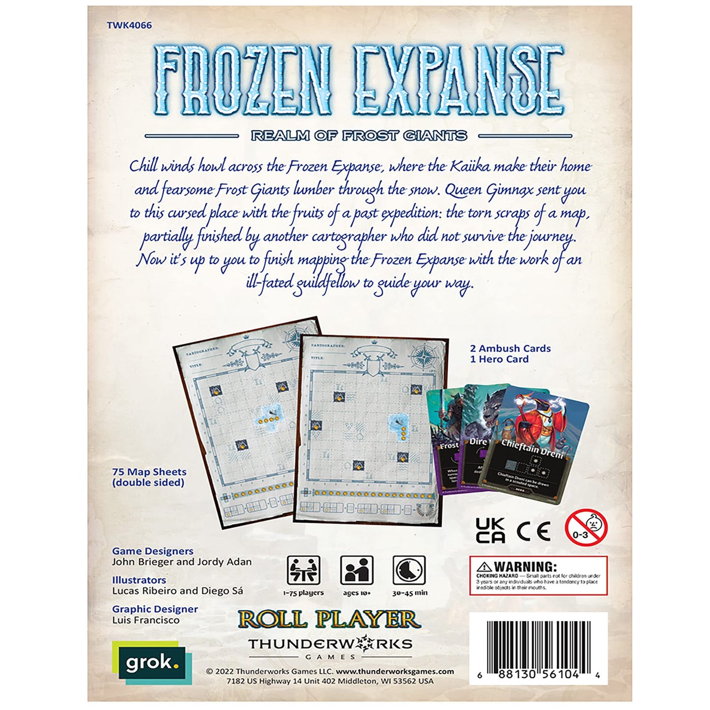 Cartographers: Map Pack 4, Frozen Expanse | Expansion for The Award-Winning Game of Map Drawing | Strategy Flip and Write Fantasy Board Game | Family