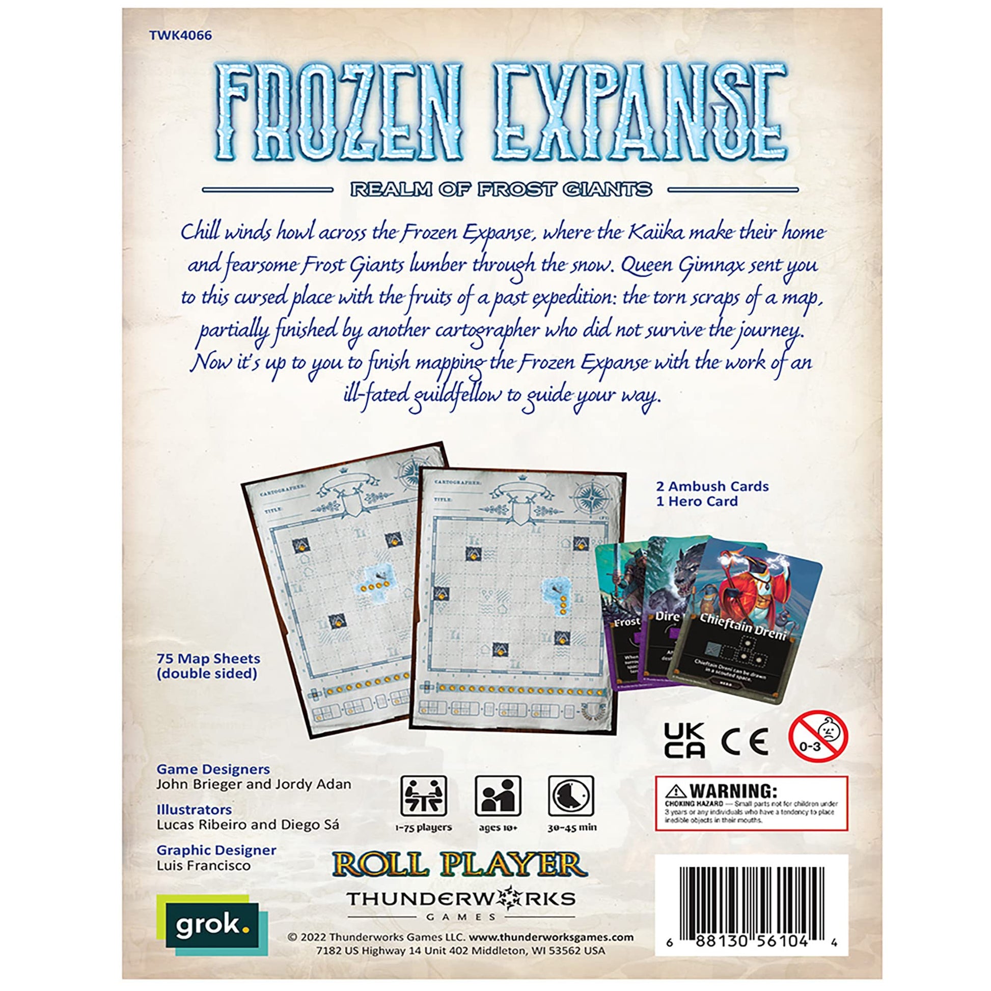 Cartographers: Map Pack 4, Frozen Expanse | Expansion for The Award-Winning Game of Map Drawing | Strategy Flip and Write Fantasy Board Game | Family