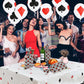 Lecpeting 2 Pcs Casino Tablecloth Casino Plastic Table Covers 87 x 51 Inches Poker Birthday Tablecovers for Birthday Party Supplies