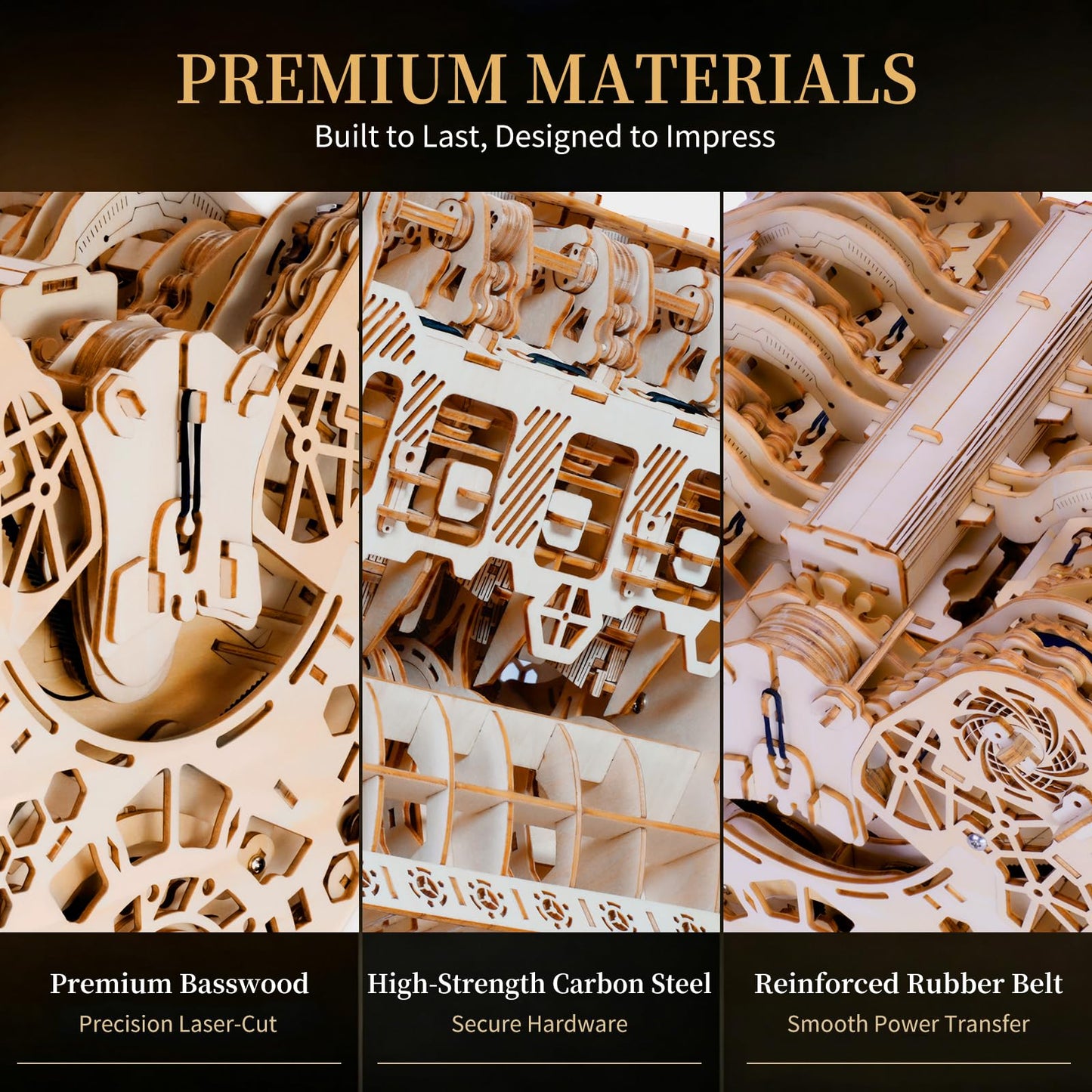 LENAOBEN W12 Engine Model Kit (1400+ Pieces) 3D Wooden Puzzle for Adults, Recreates Real Mechanical Movement Logic, Assembly Model Kit, Challenging