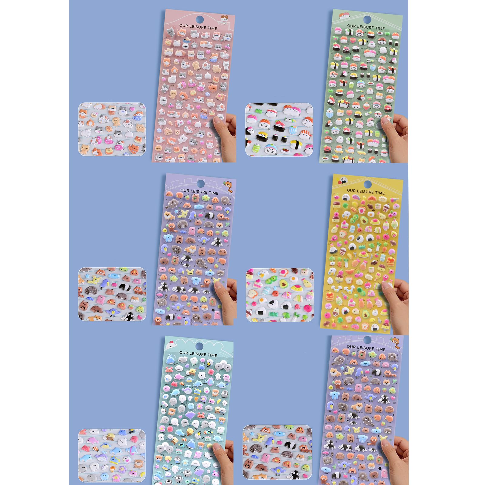 Cute Mini Puffy Stickers 600?, 3D Tiny Micro Bulk Sticker Set for Kids Girls and Adults for Rewards for Phone Cases, otebook, Scrapbooking