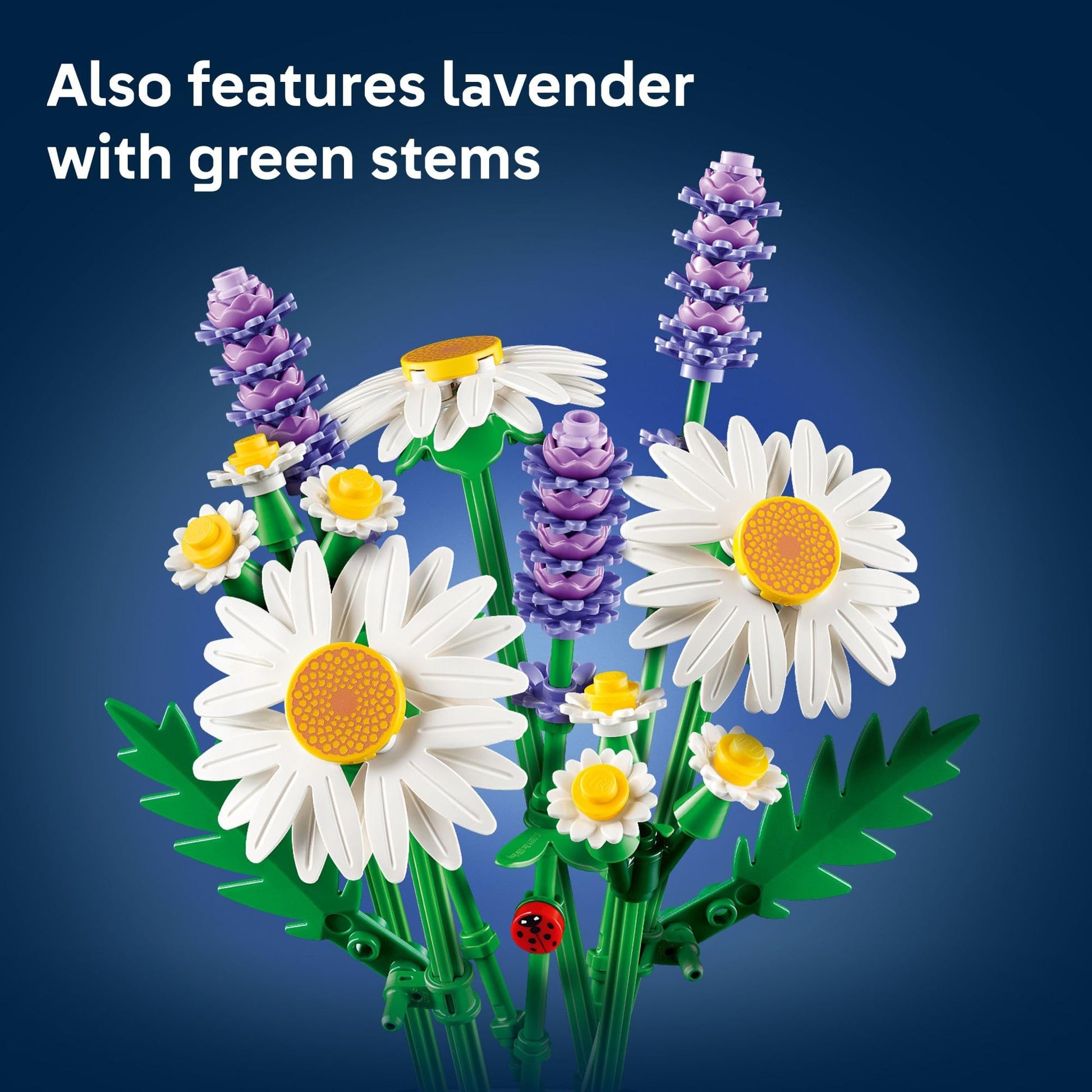 LEGO Botanicals Daisies Building Toy - Artificial Flowers Crafting Kit for Girls & Boys, Ages 9+ - Kids Room Decor for Book Shelf or Desk - Gift Idea