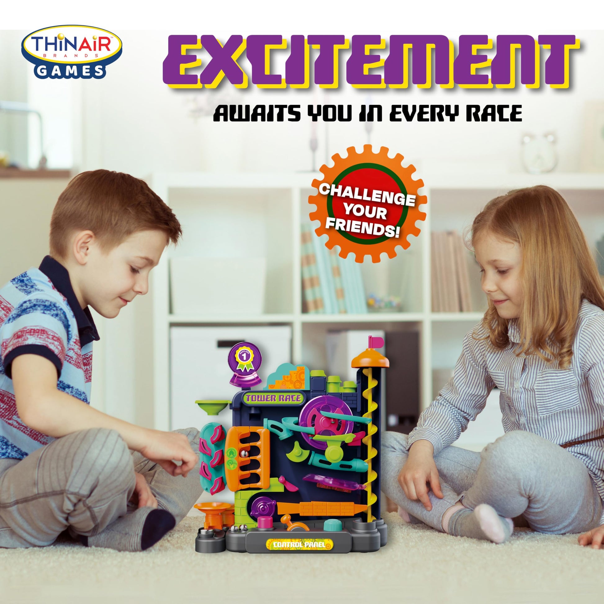 Playful Minds Tower Race Multi-Level Maze Game - A-Maze-ING Action, Multi-Level Challenges, Fast-Paced Control Panel Game - No Batteries Required
