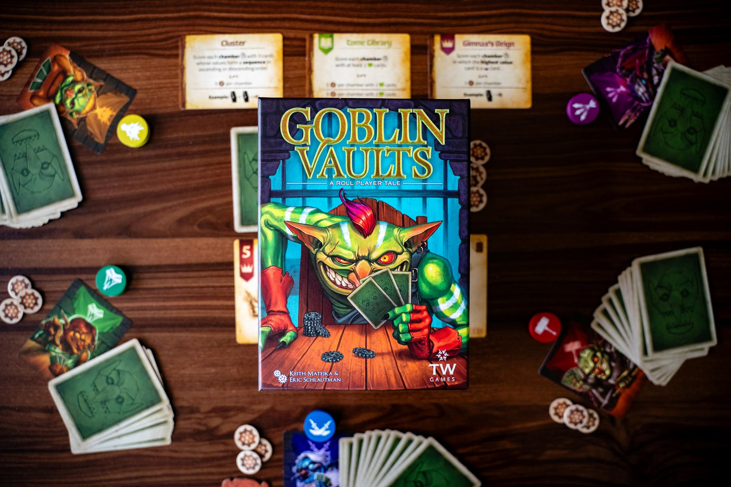 Goblin Vaults Board Game | Outwit & Outbid to Fill Your Vaults with Loot | Trick-Taking Bidding Set Collection Strategy Family Card Game | 30-45min