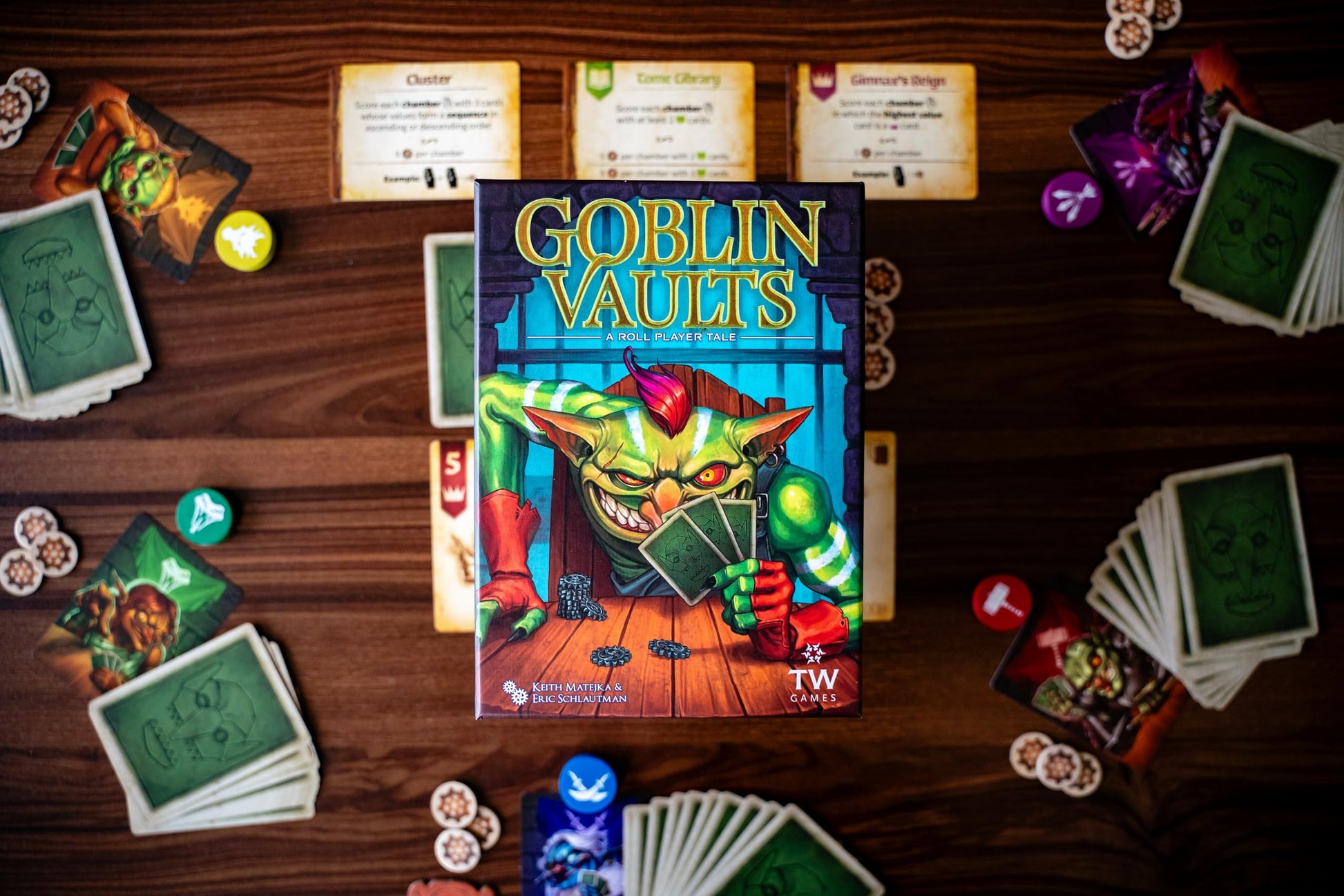 Goblin Vaults Board Game | Outwit & Outbid to Fill Your Vaults with Loot | Trick-Taking Bidding Set Collection Strategy Family Card Game | 30-45min