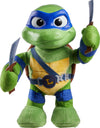 Mattel Teenage Mutant Ninja Turtles: Mutant Mayhem Leonardo Plush Toy with Action & 20+ Sounds, 11-inch Soft Doll with Vinyl Head
