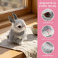 GUDVES Mini Realistic Cute Plush Rabbits Fur Lifelike Animal Easter Bunny Simulation Toy Model Gift Miniatures Decorations, Gray (Gray)