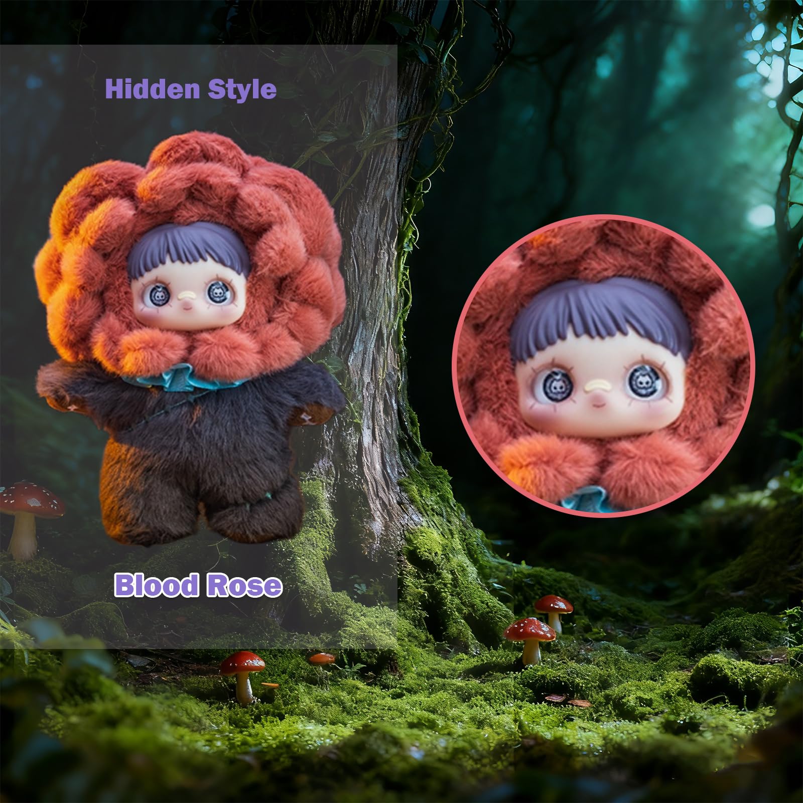 Waicommen Nommi Maymei Dark Forest Series Blind Plush Box, 1PC (1 of 7 Possible Styles), 6 Regular Figure and 1 Hidden Figure, for 15 Years Old and Up